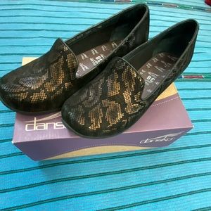 Dansko Olivia snake slip on flats